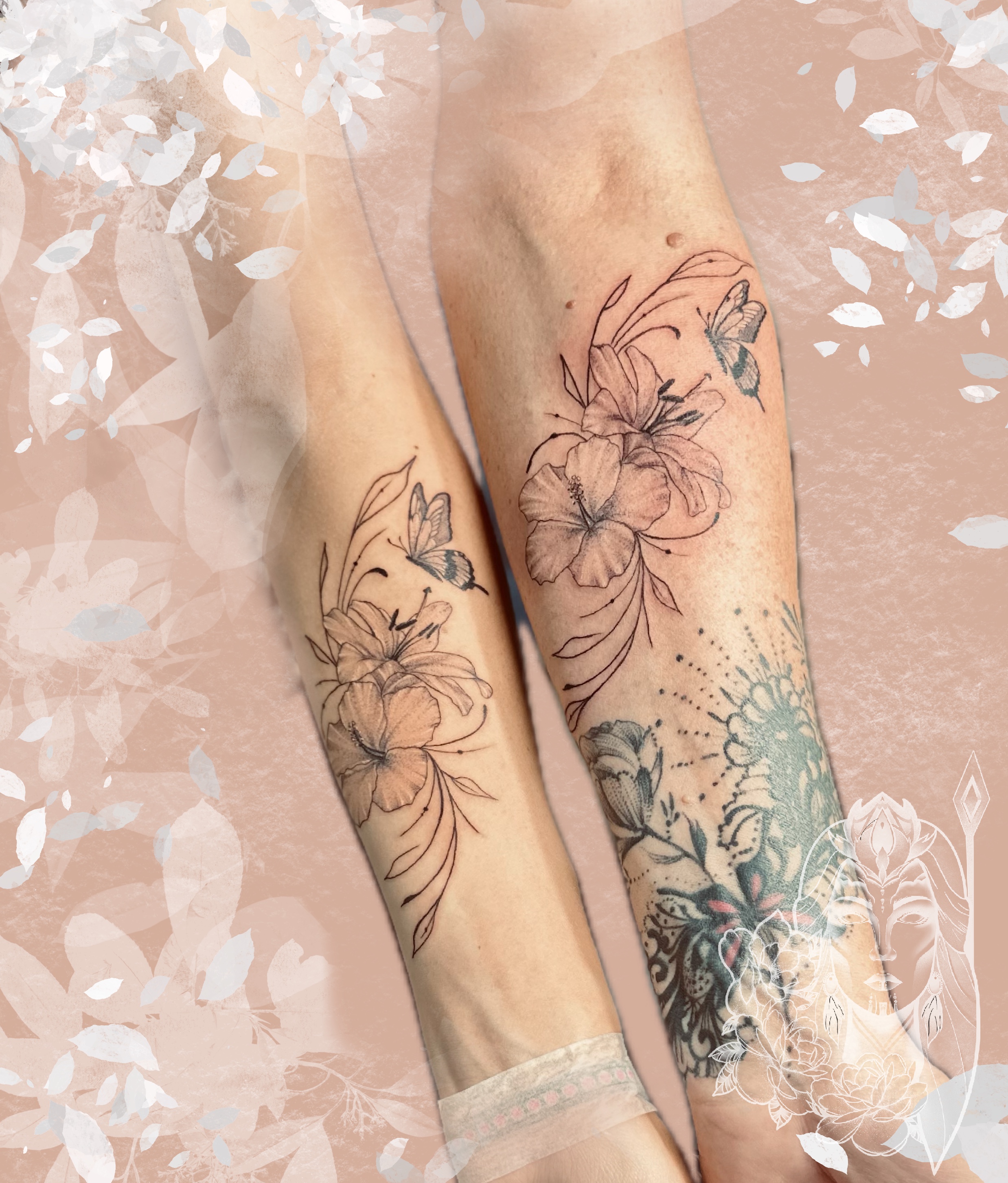 tatouage  encouple fleuris– Inkaat