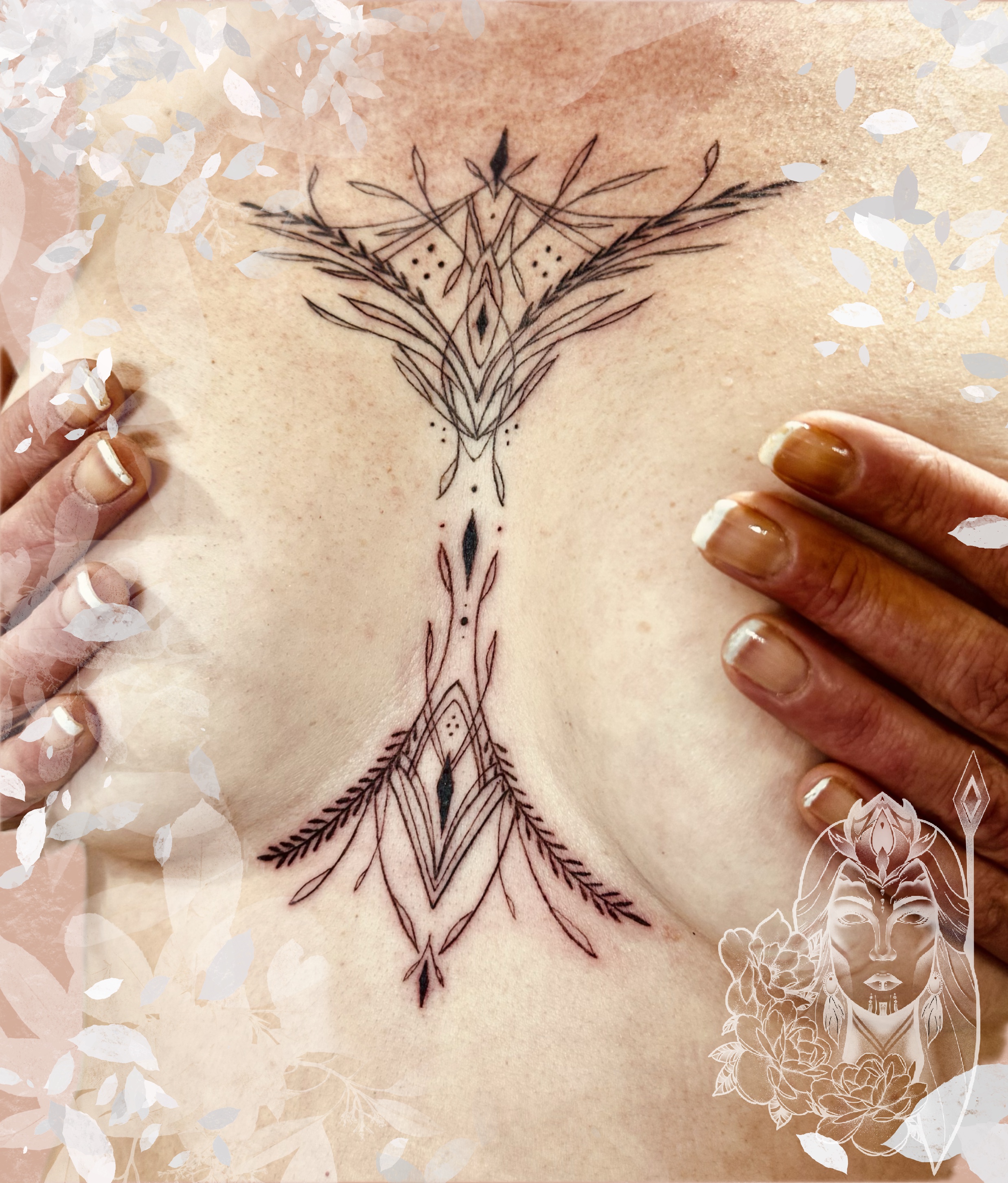 tatouage ornement poitrine– Inkaat