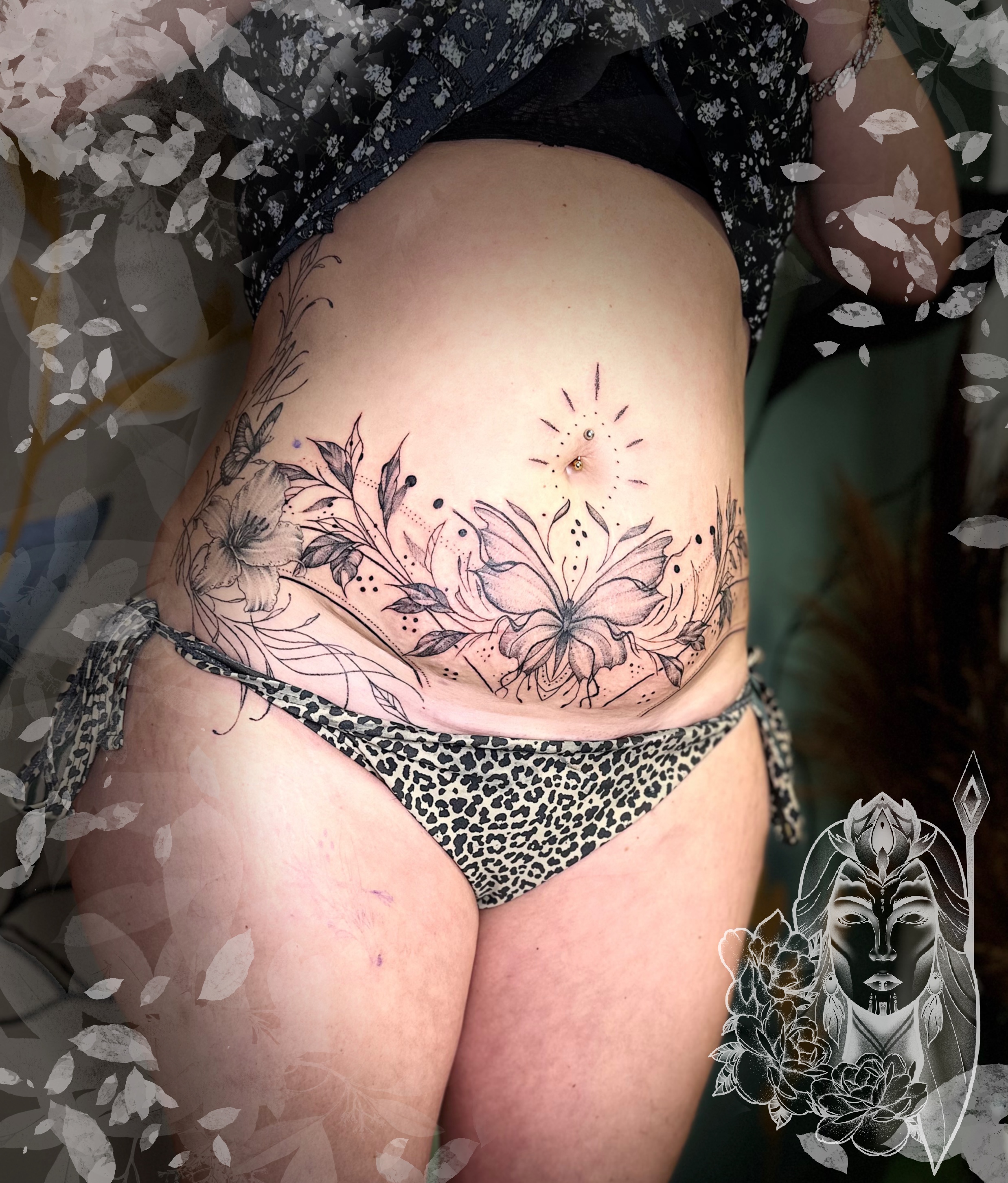 tatouage ventre et papillon– Inkaat